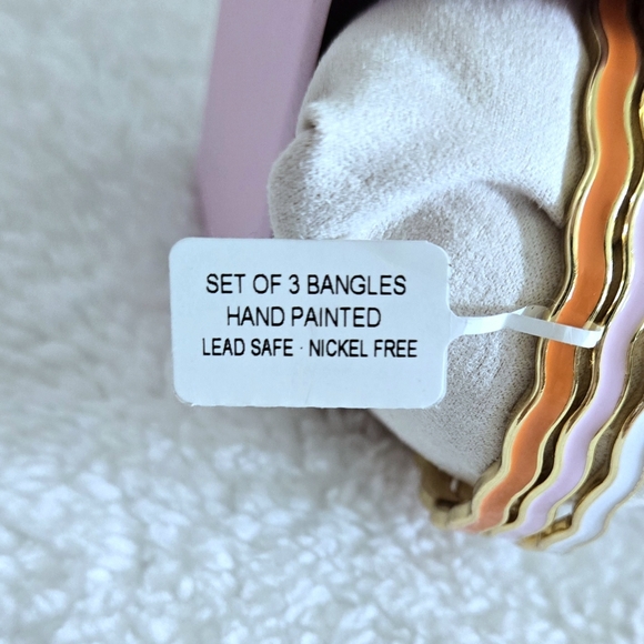 House🏠 of Harlow 1960 Set of Three3️⃣, Thin, Wavy🌊, Enamel, Bangle Bracelets - Picture 5 of 15